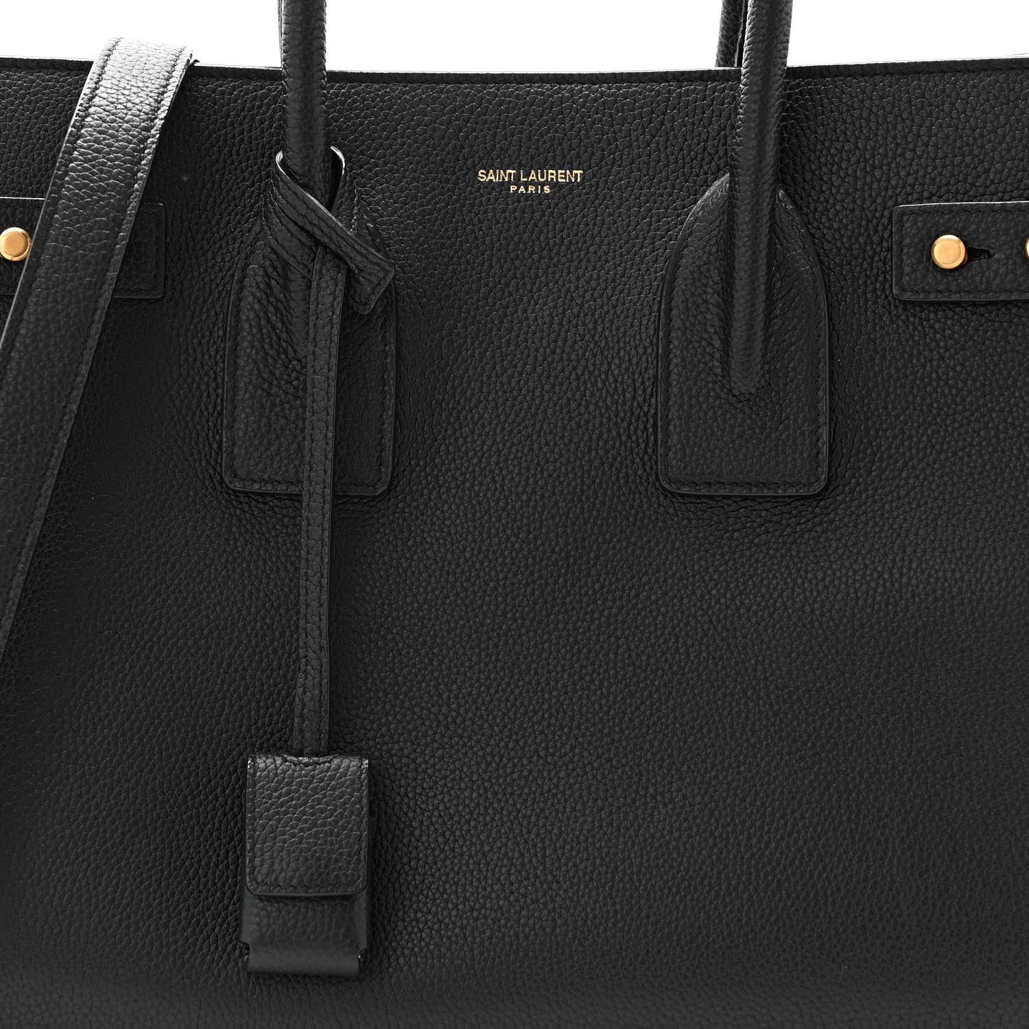 Saint Laurent Grained Calfskin Small Supple Sac De Jour Black 8 of 10