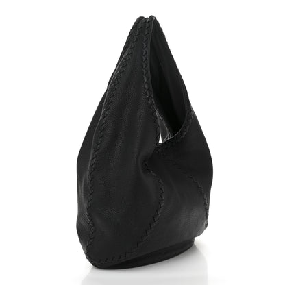 Bottega Veneta Cervo Deerskin Large Hobo Black 3 of 12