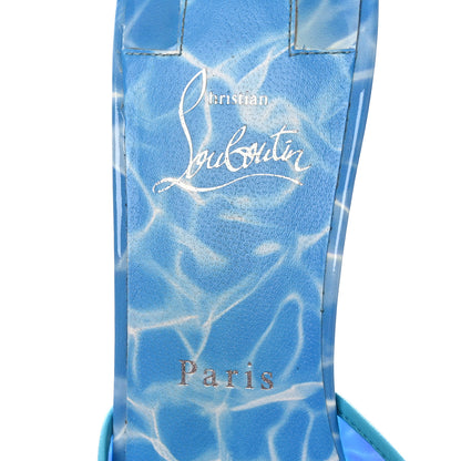 Christian Louboutin Patent Splash Mecondorik 85 Pumps 41 Blue 9 of 11