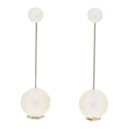 Chanel Pearl CC Drop Earrings Gold 1 of 5