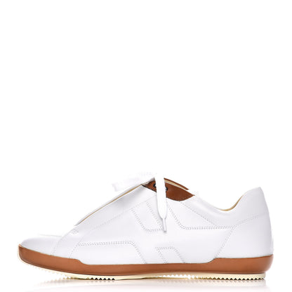 Hermes Nappa Impulse Sneakers 38 Blanc Gold 1 of 13