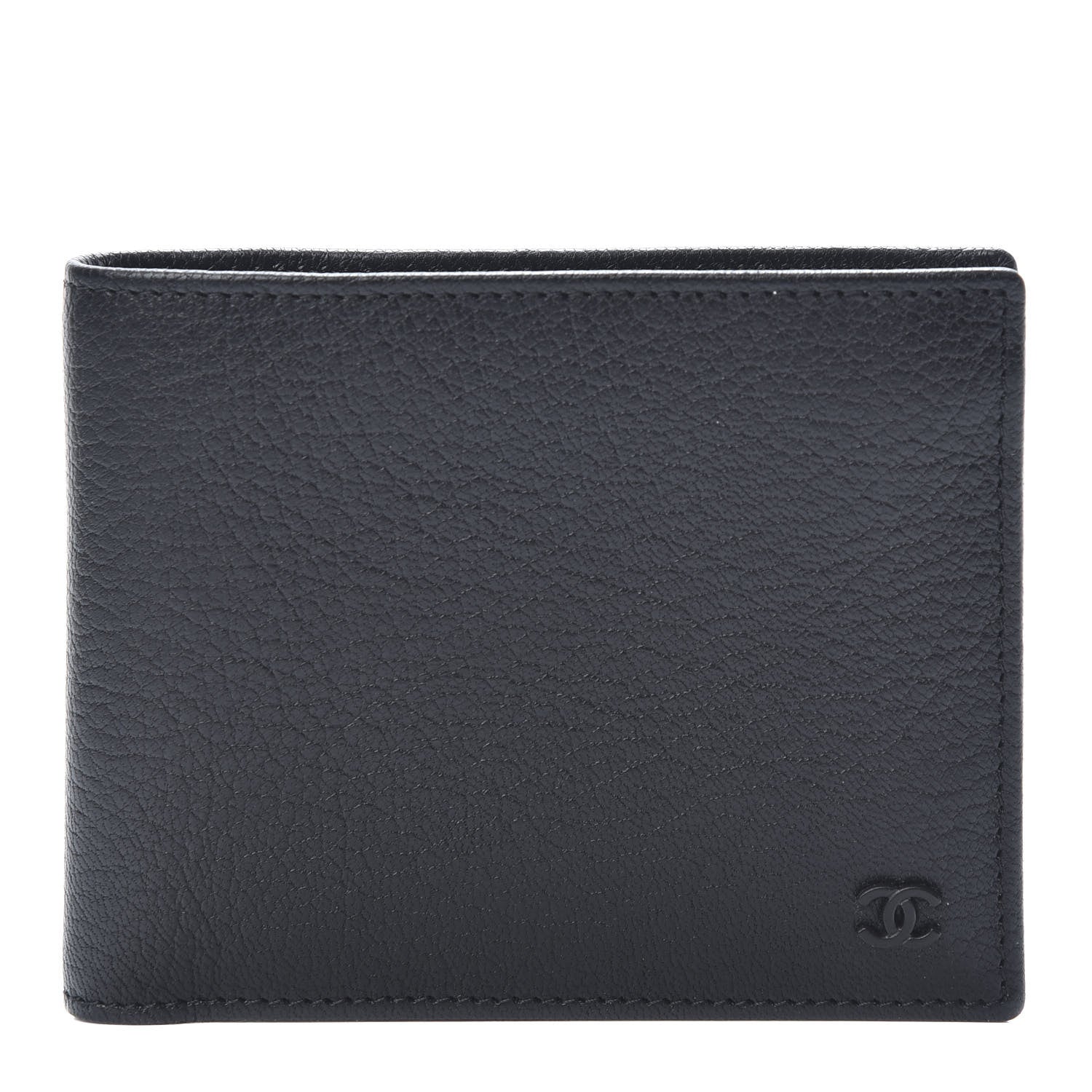 Chanel Goatskin Bi-Fold Wallet Black 1 of 8