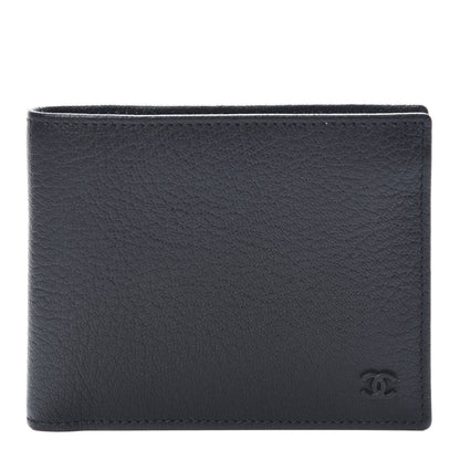 Chanel Goatskin Bi-Fold Wallet Black 1 of 8