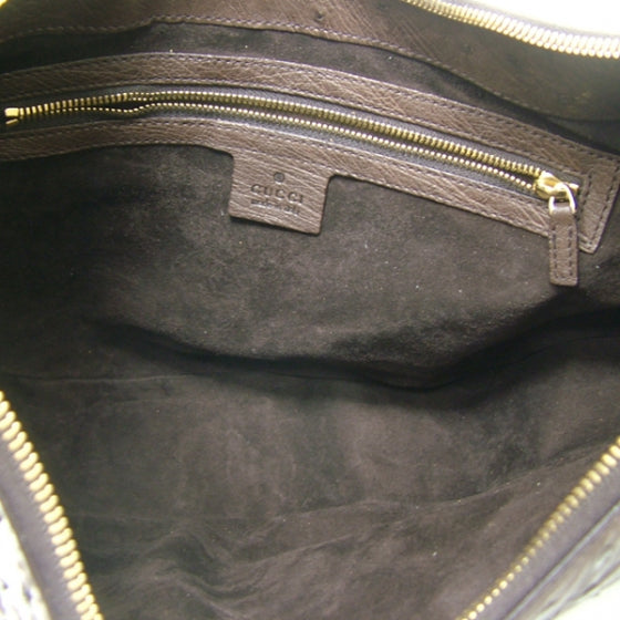 Ostrich Half Moon Bamboo Ring Hobo Brown