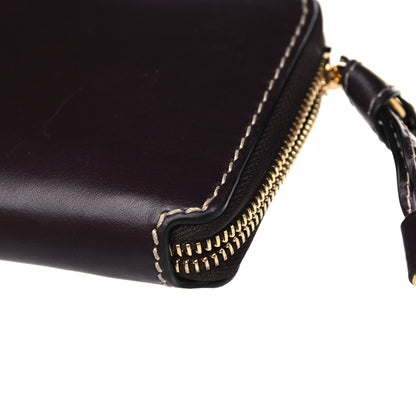 Chloe Calfskin Marcie Long Zip Around Wallet Black Raisin 15 of 15