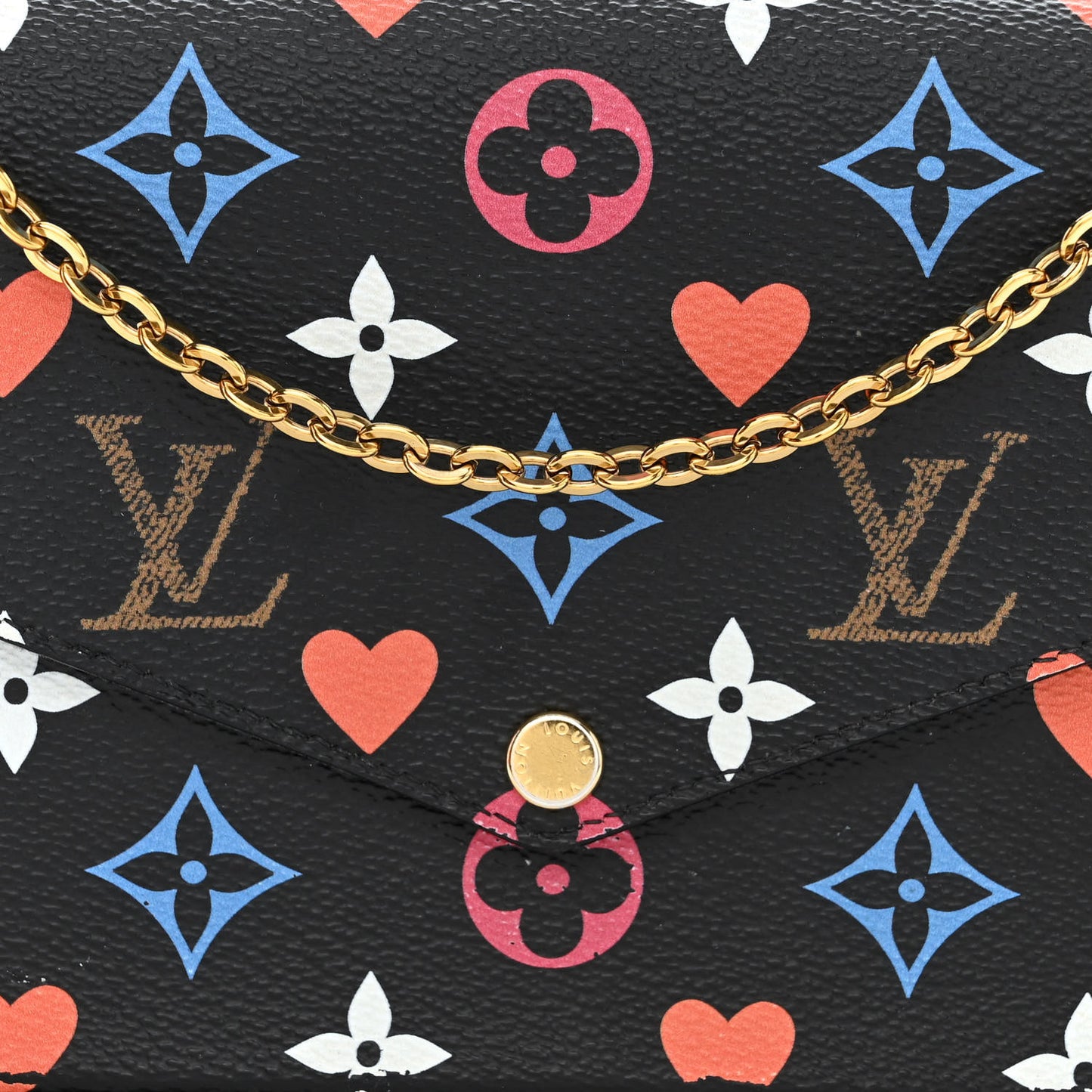 Game On Felicie Chain Wallet Black