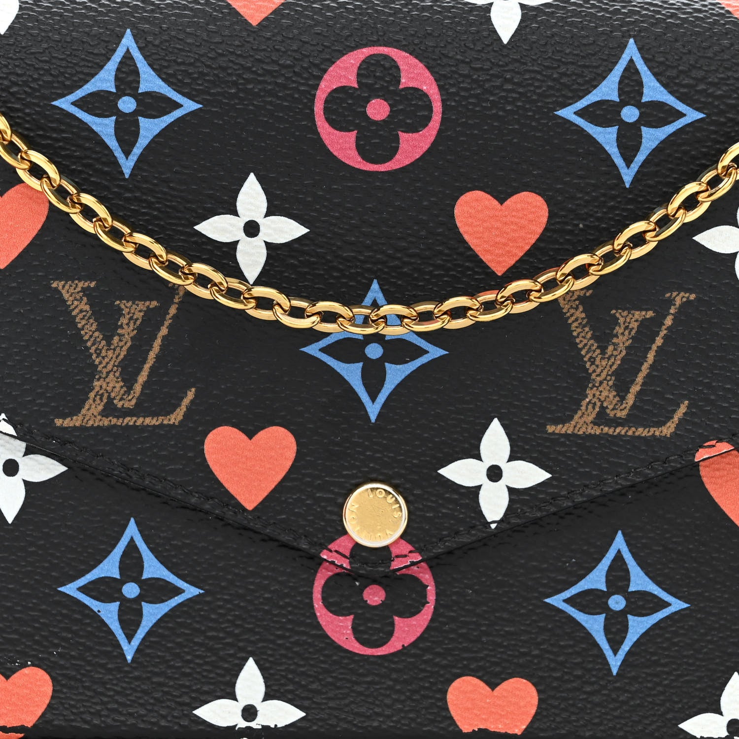 Louis Vuitton Game On Felicie Chain Wallet Black 8 of 10