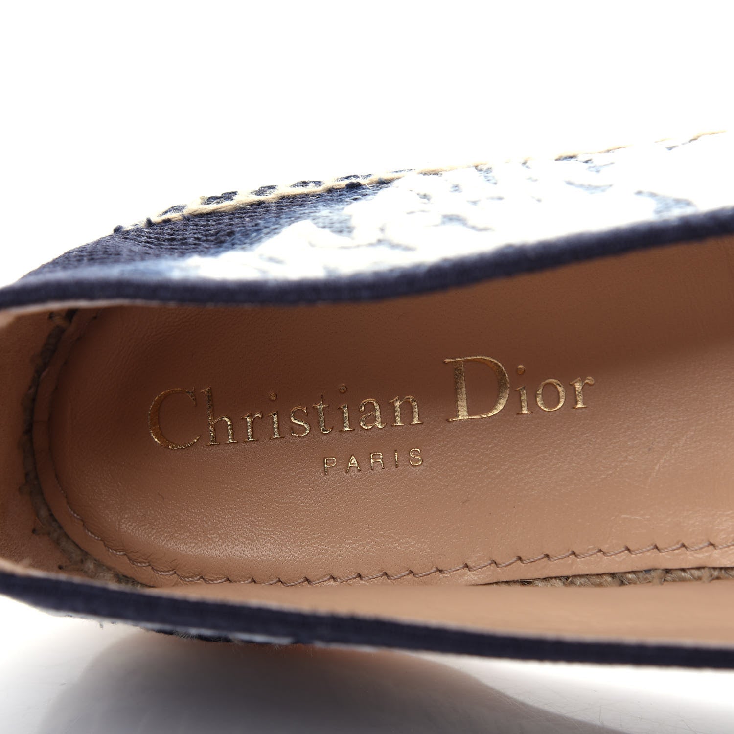 Christian Dior Canvas Tie and Dior Embroidered Granville 15mm Espadrilles 40 Denim 8 of 11