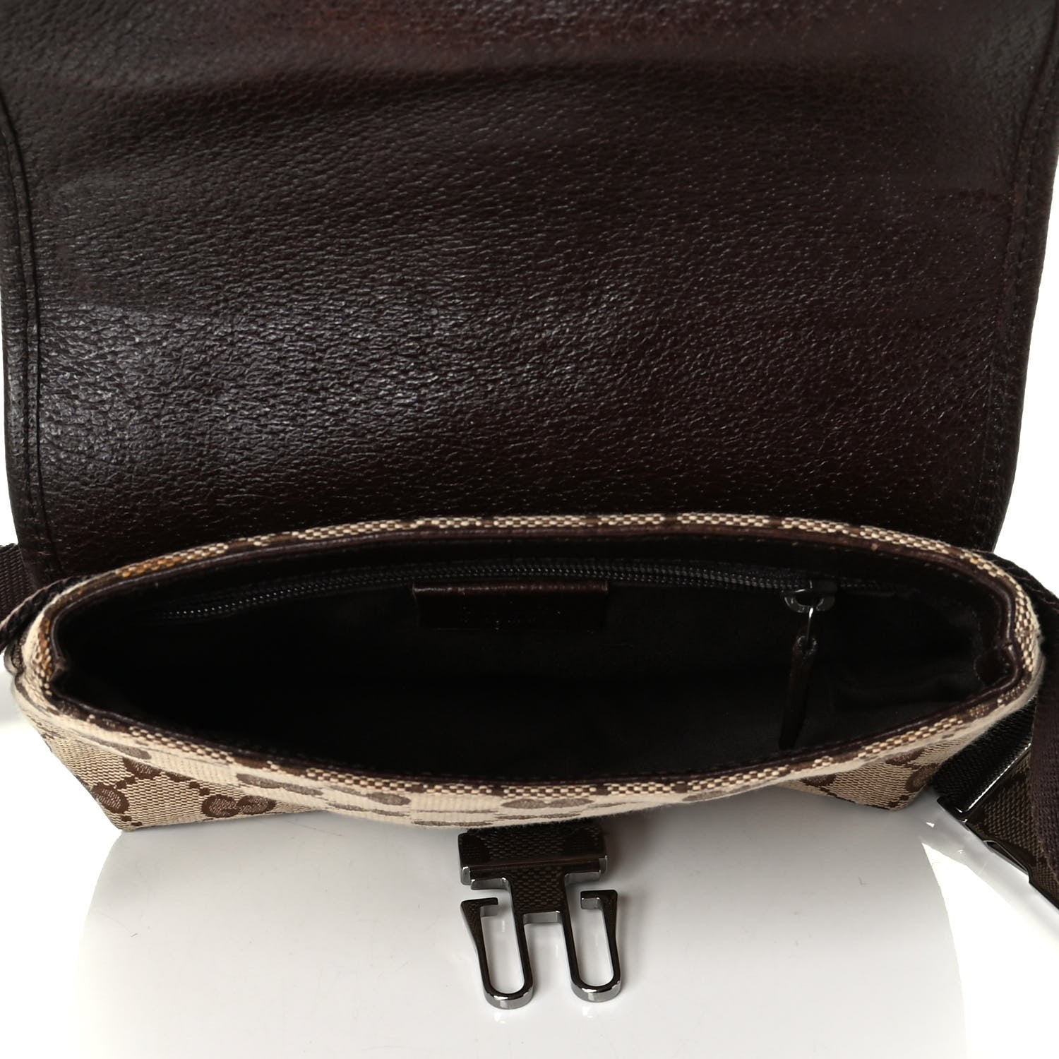 Gucci Monogram Waist Pouch Bag Dark Brown 4 of 7