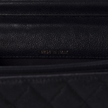 Chanel Caviar Quilted Boy Square Wallet On Chain WOC Navy 9 of 11