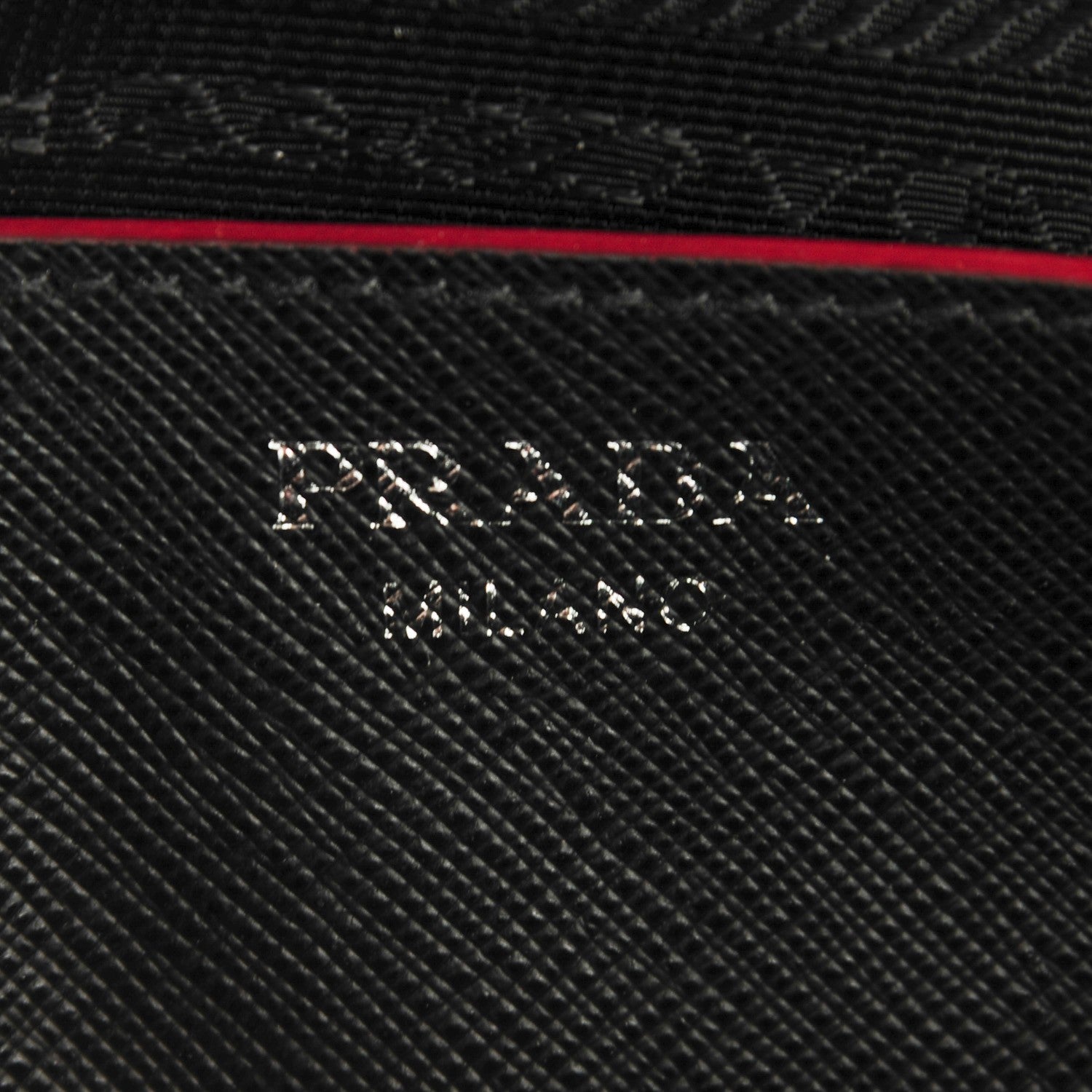 Prada Saffiano Lux Promenade Backpack Black Rosso 7 of 9