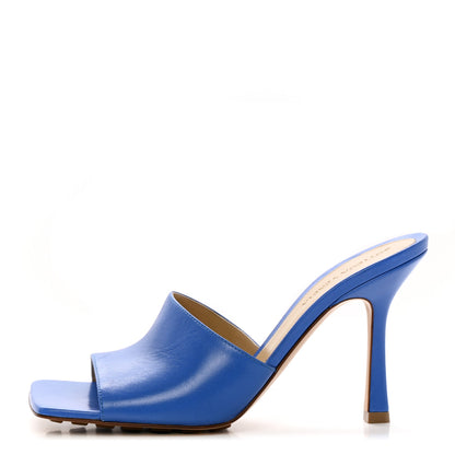 Bottega Veneta Lambskin Stretch Mule Sandals 37 Aquarium 1 of 10