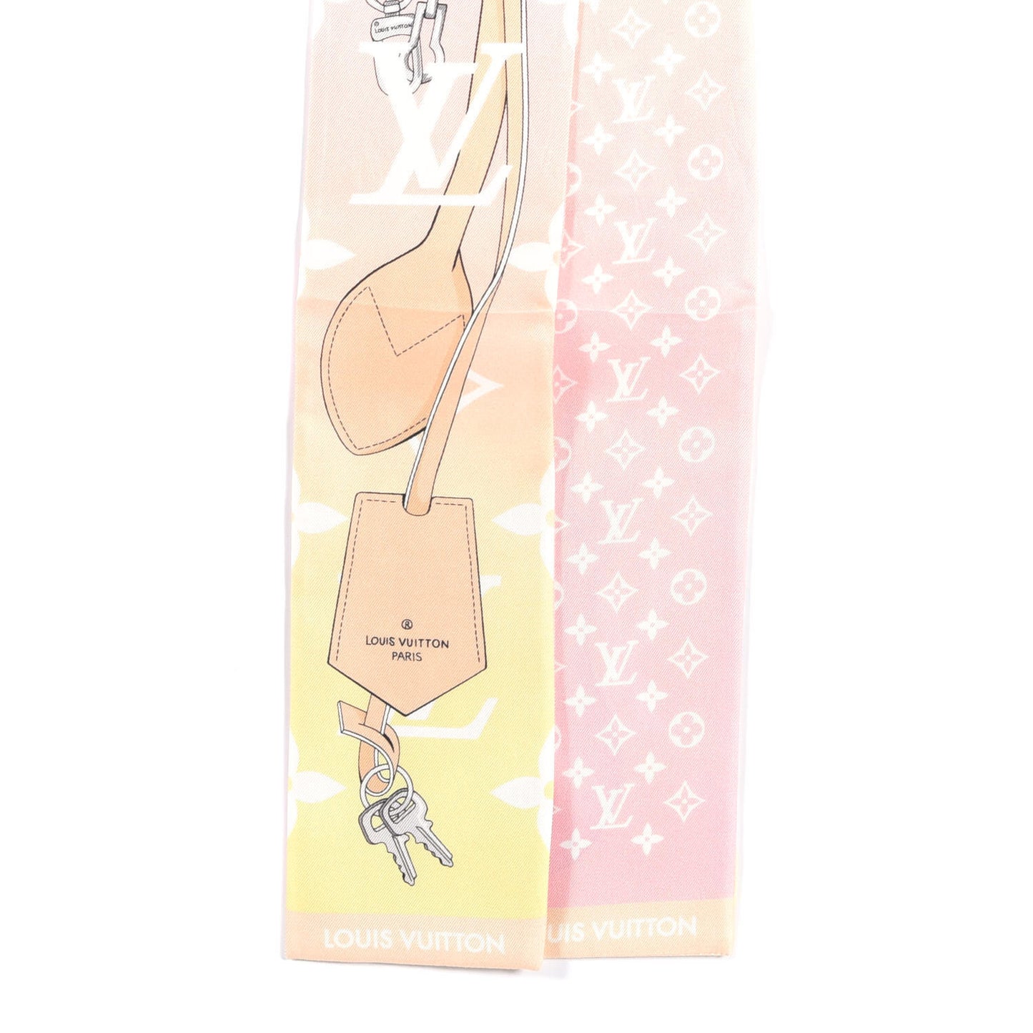 Silk Monogram Gradient By The Pool Bandeau Pink