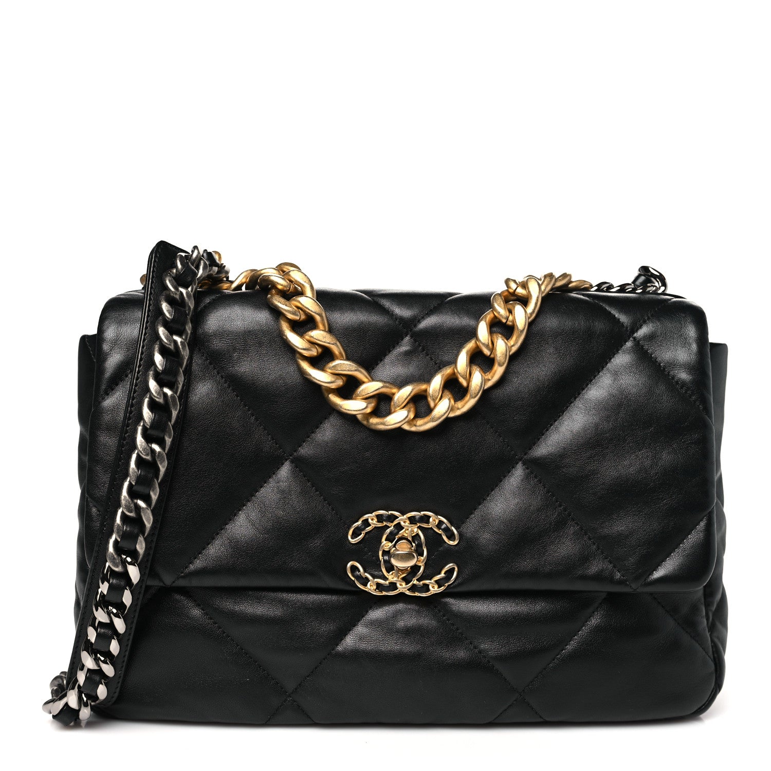 Chanel Lambskin Quilted Large Chanel 19 Flap Black 1 of 11