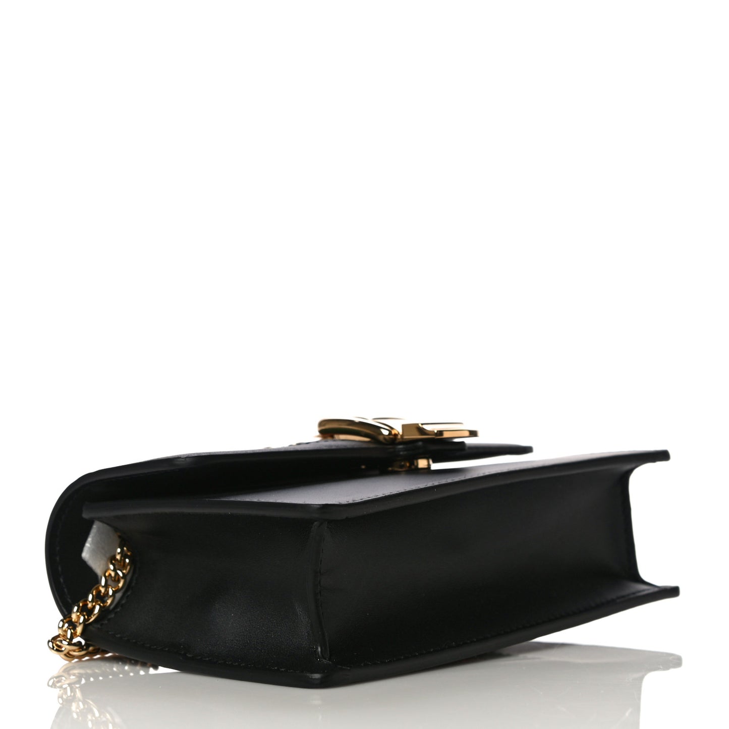 Calfskin Super Mini Sylvie Chain Shoulder Bag Black