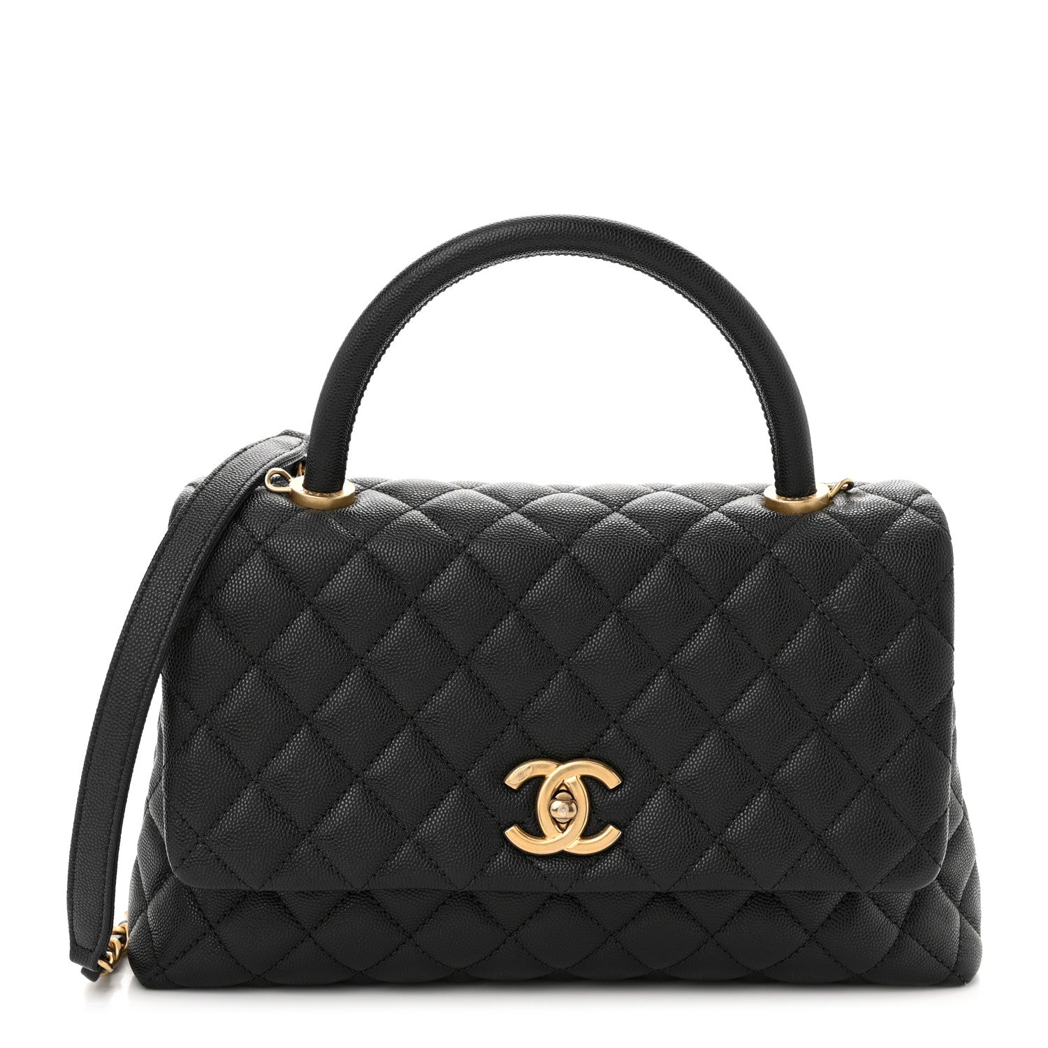 Chanel Caviar Quilted Small Coco Handle Flap Black 1 of 10