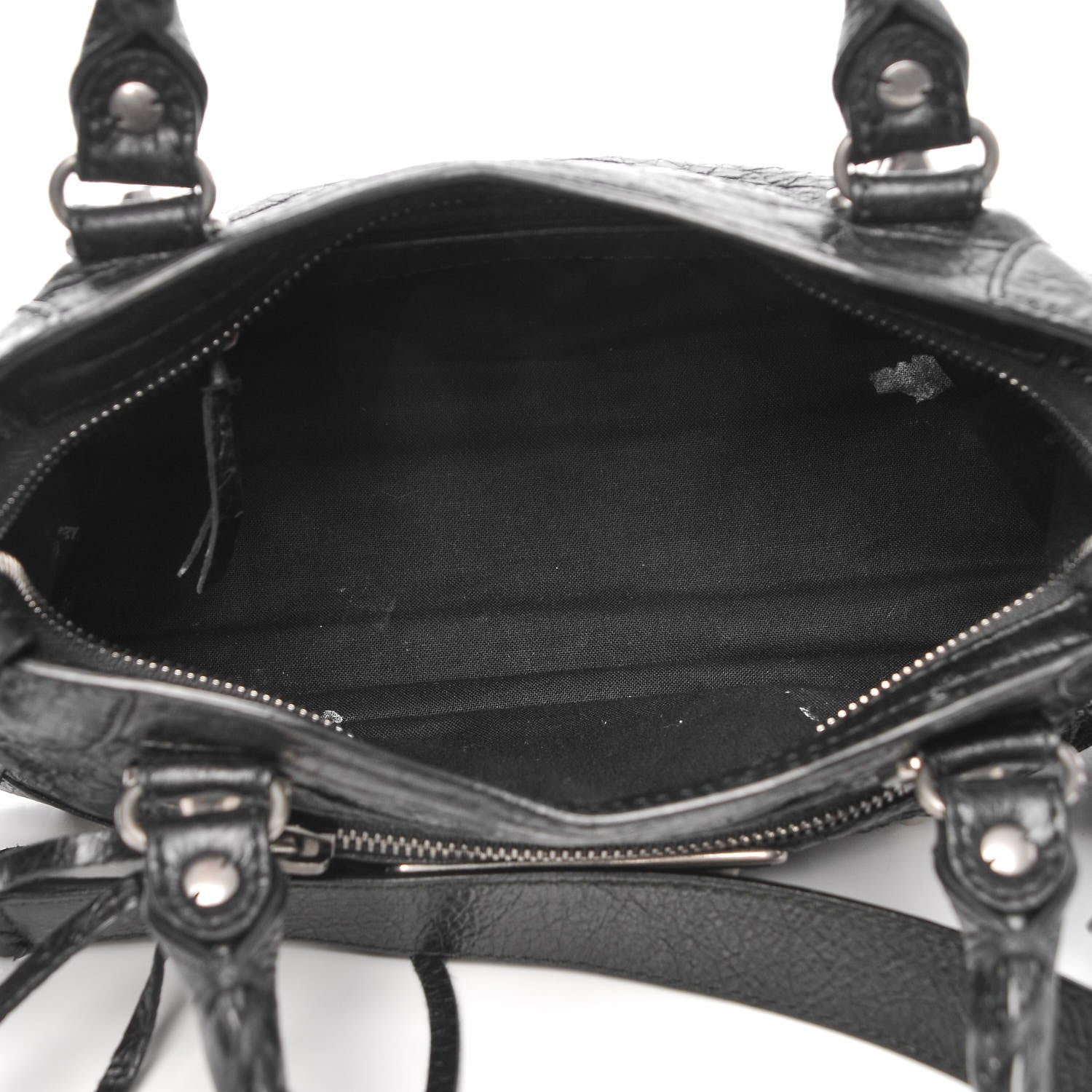 Balenciaga Agneau Silver Metallic Edge Hardware Mini City Black 11 of 12