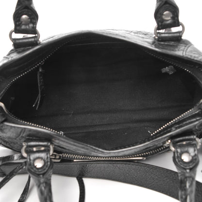Balenciaga Agneau Silver Metallic Edge Hardware Mini City Black 11 of 12
