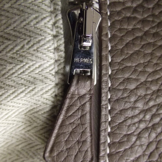 Hermes Taurillon Clemence Marwari PM Taupe 9 of 10