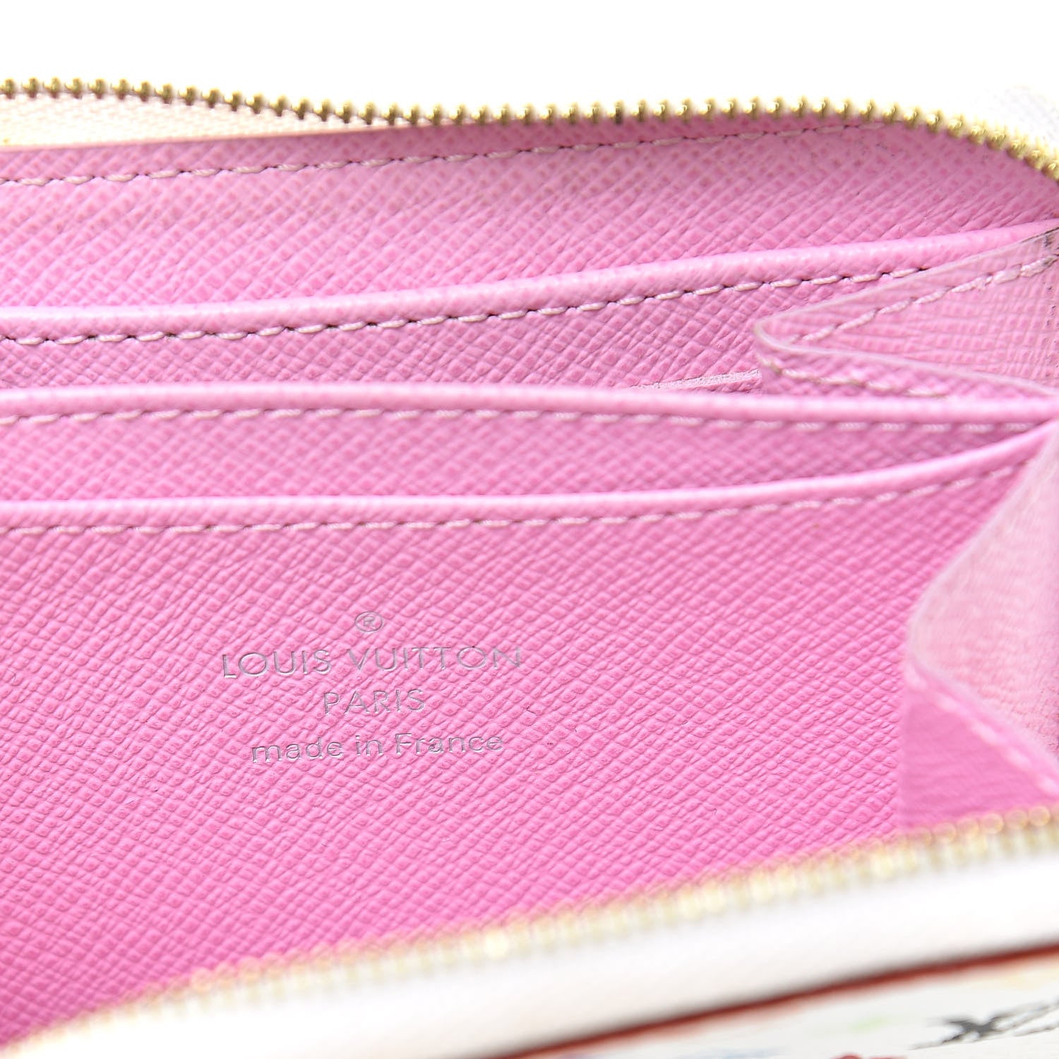 Louis Vuitton Monogram Multicolor Zippy Coin Purse Wallet White Litchi 6 of 8