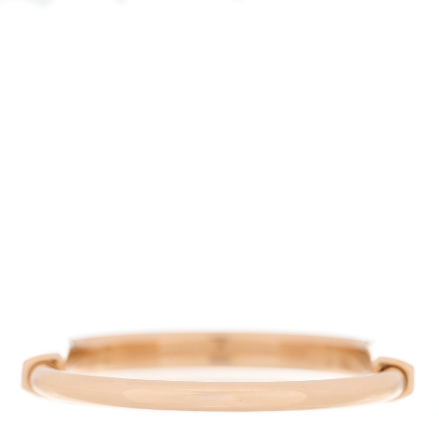18K Rose Gold Diamond Tiffany Lock Bangle Bracelet