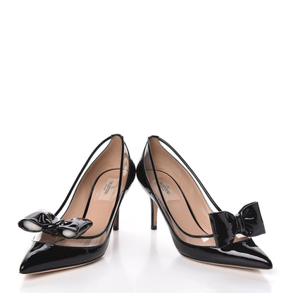 Valentino Garavani Patent PVC Glassglow Pumps 39 Black 5 of 13