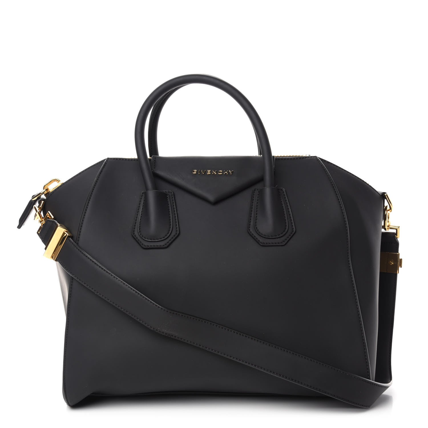 Givenchy Rubber Effect Calfskin Medium Antigona Black 1 of 15