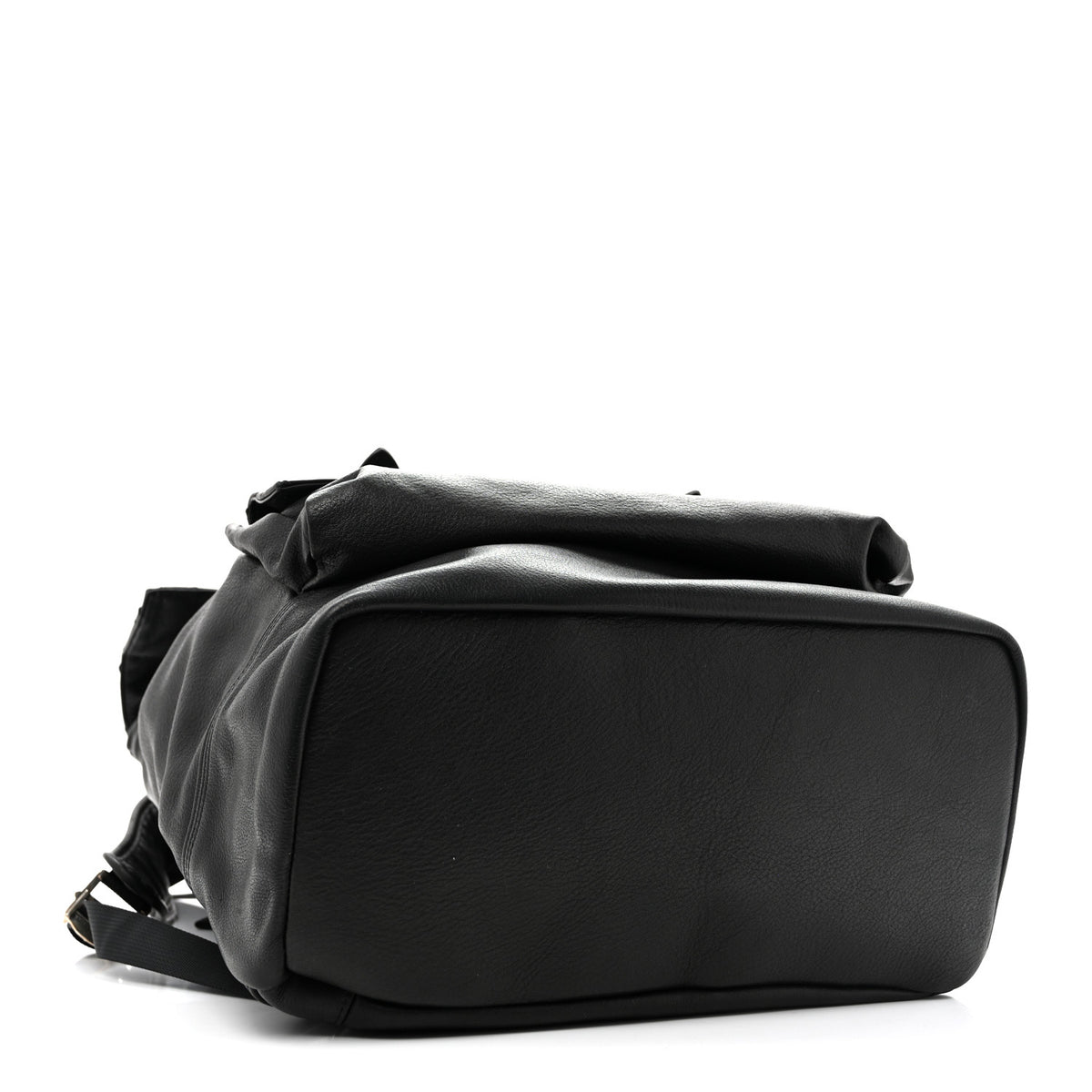 Calfskin Cross Patch Moto Backpack Black