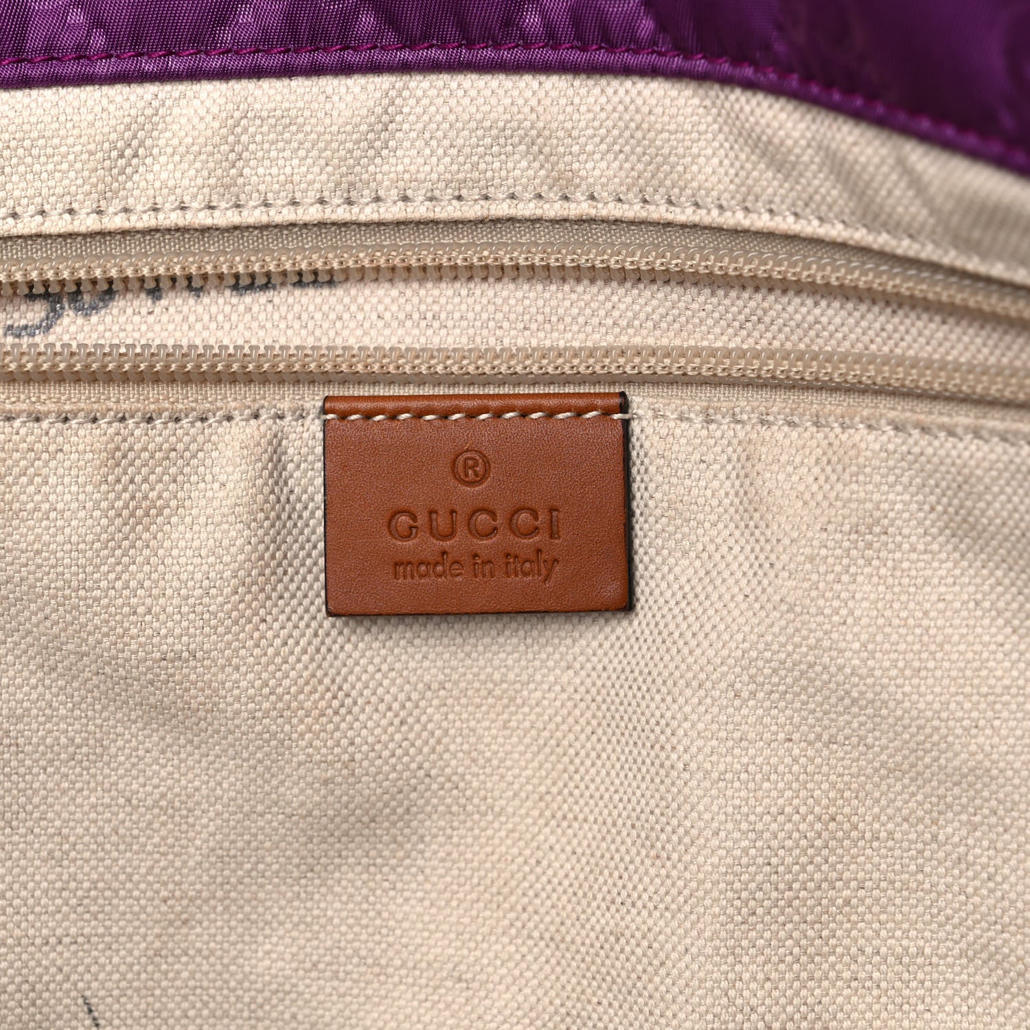 Gucci Nylon Guccissima Medium Tote Purple 6 of 35