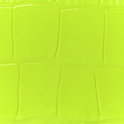 Balenciaga Shiny Calfskin Crocodile Embossed Hourglass Chain Bag Fluo Yellow 7 of 9