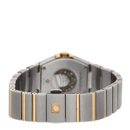 Omega Stainless Steel 18K Yellow Gold Diamond Bezel Mother of Pearl 27mm Constellation Quartz Watch 123.25.27.60.55.003 3 of 5