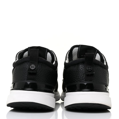 Chanel Calfskin Mesh Suede Mens CC Sneakers 43 Black White 5 of 9