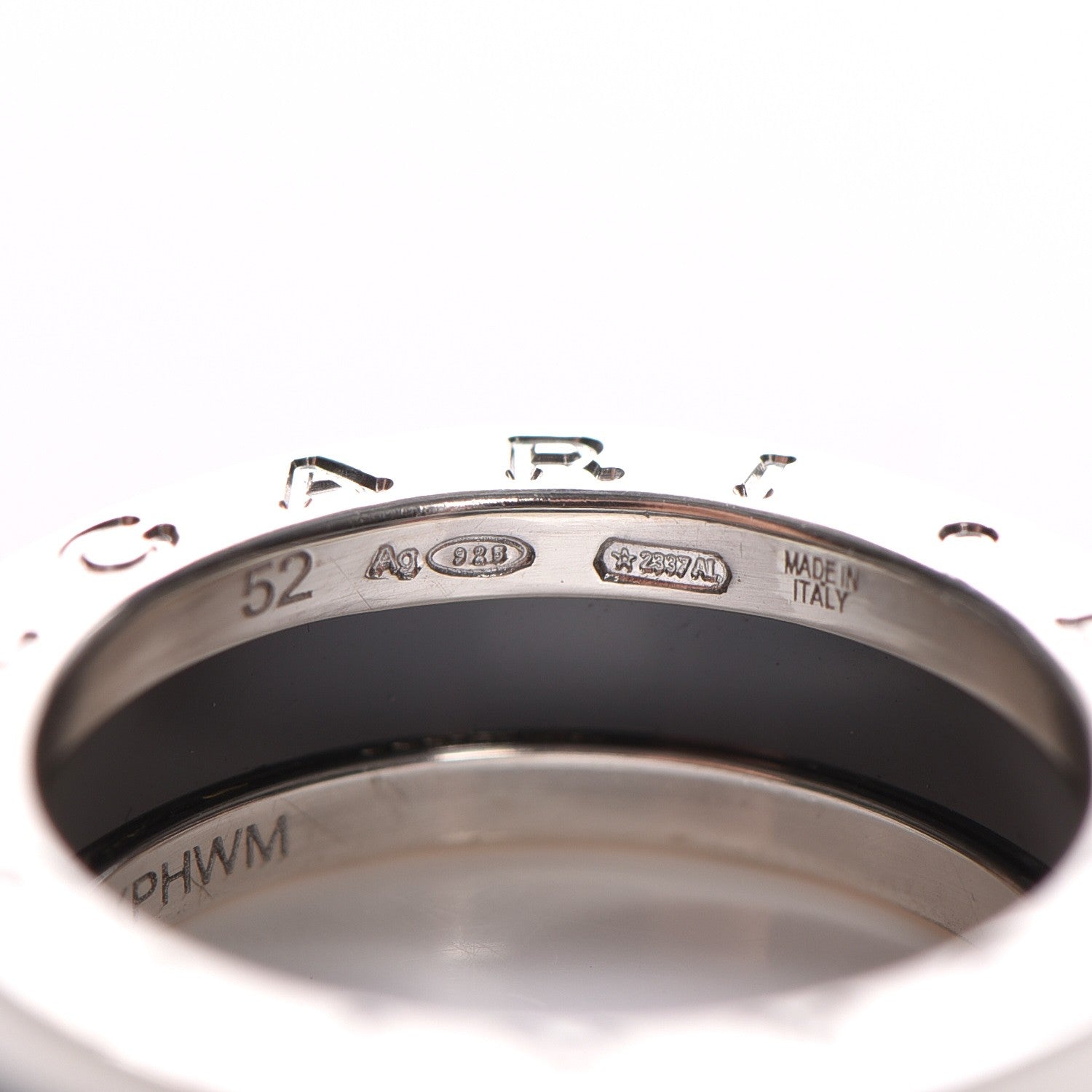 Bulgari Sterling Silver Ceramic Save The Children One-Band Ring 52 6 6 of 6