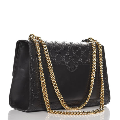 Gucci Guccissima Medium Padlock Shoulder Bag Black 3 of 16