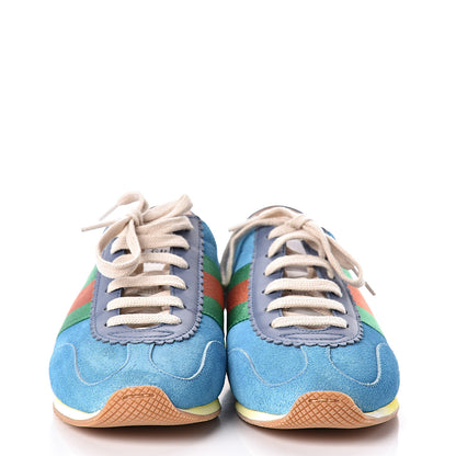 Gucci Suede Web Womens Rocket Sneakers 37.5 Bright Splash Thunder 2 of 9