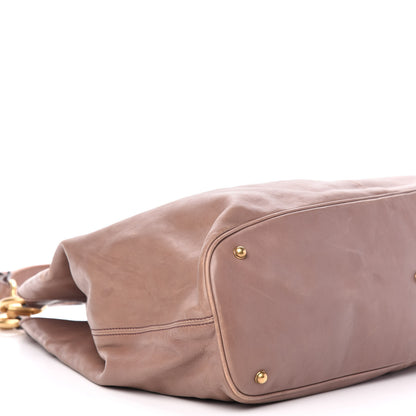 Gucci Calfskin Soft Icon Tote Pink Tan 10 of 16