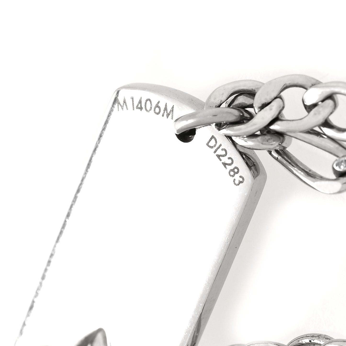 Monogram LV Double Chain Bracelet Silver