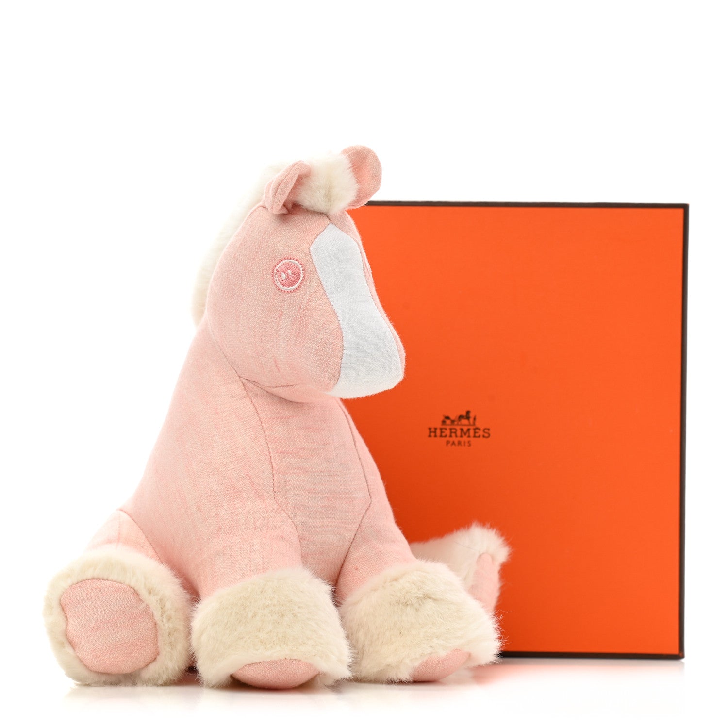Hermes Linen Baby Hermy Plush Toy Rose Lilas 10 of 10