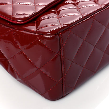 Chanel Patent Quilted Maxi Double Flap Red 9 of 11