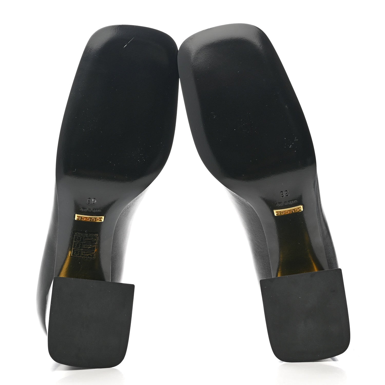 Gucci Malaga Kid Horsebit 75mm Pumps 38 Black 6 of 9
