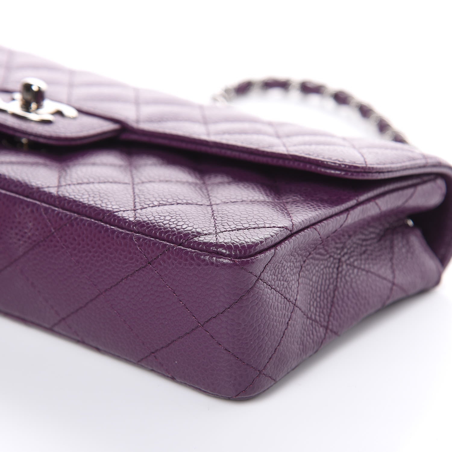 Chanel Caviar Quilted East West Flap Purple 9 of 12