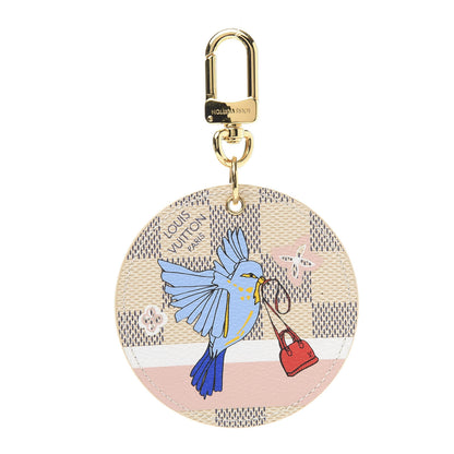 Louis Vuitton Damier Azur 2018 Christmas Animation Bag Charm Key Ring 1 of 5