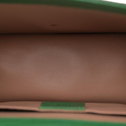 Gucci Ostrich Mini Sylvie Top Handle Bag Green 5 of 14