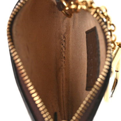 Gucci Monogram Jumbo GG Textured Dollar Calfskin Ophidia Key Case Camel Ebony New Acero 5 of 8