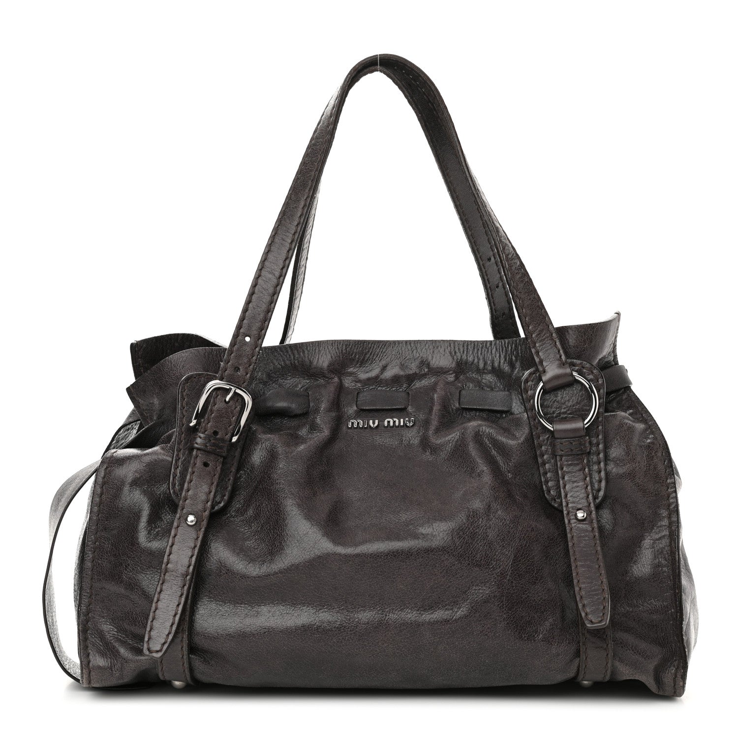 Miu Miu Vitello Vintage Tote Begonia 1 of 13
