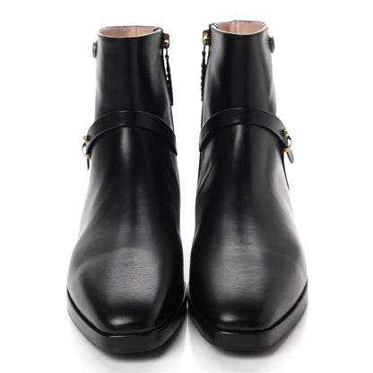 Gucci Calfskin Womens GG Ankle Boots 37.5 Black 2 of 8