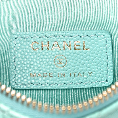 Chanel Caviar Quilted Small Cosmetic Case Light Blue 8 of 11