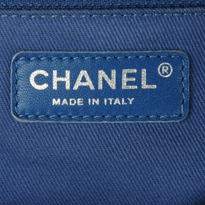 Chanel Calfskin Perforated Up In The Air Tote Dark Blue 6 of 8