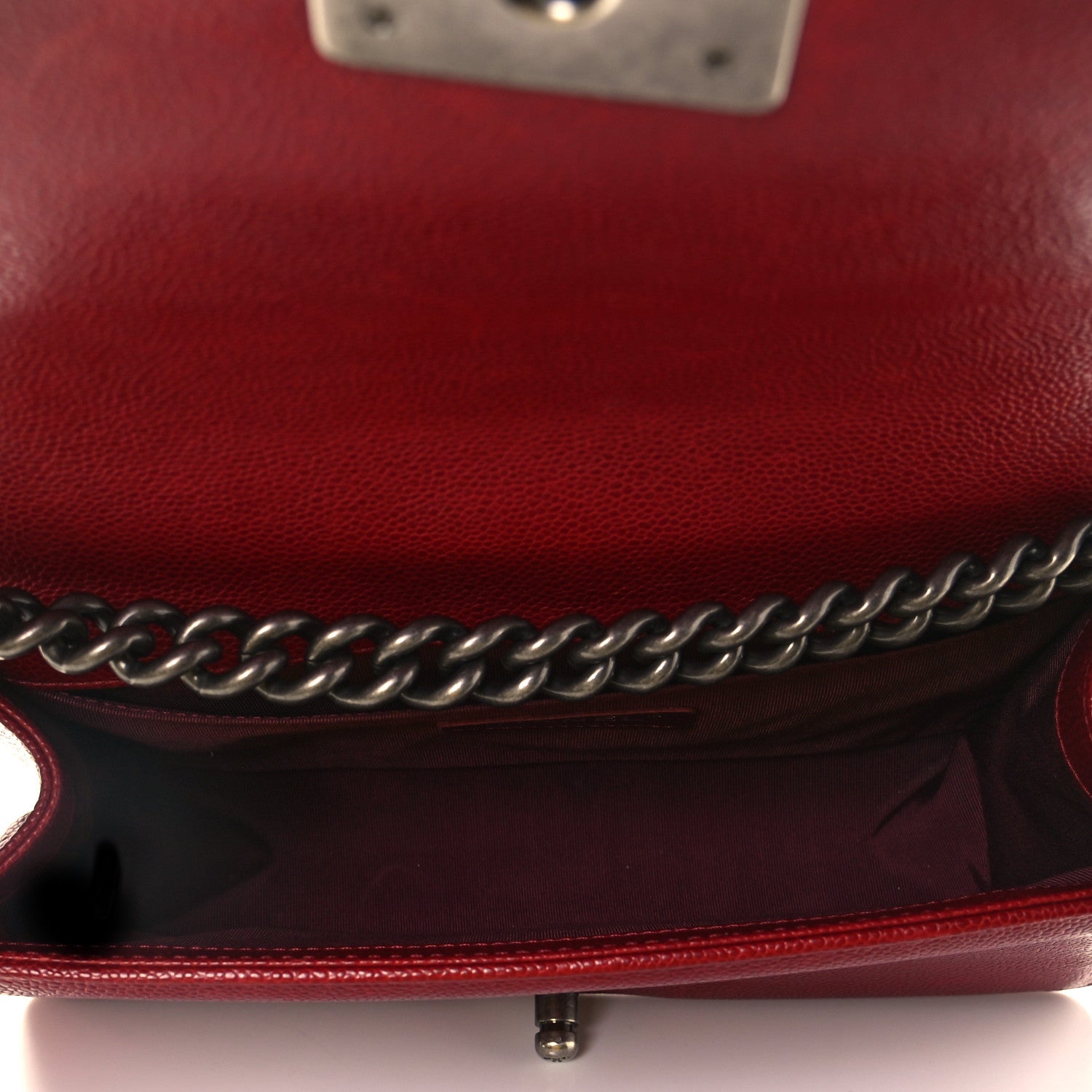 Chanel Caviar Quilted Medium Boy Flap Red 6 of 8