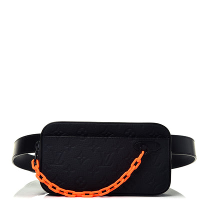 Louis Vuitton Taurillon Monogram Uniformes Solar Ray Soft Pochette Volga Belt Bag Black 1 of 10